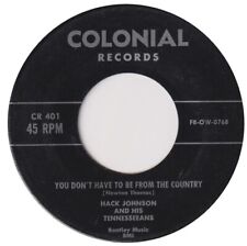 HACK JOHNSON “You Don’t Have To Be From The Country” COLONIAL (1955) comprar usado  Enviando para Brazil