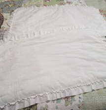 Par de fronhas de travesseiro acolchoadas com babado branco tamanho King, usado comprar usado  Enviando para Brazil