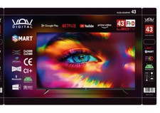 SMART TV TELEVISIONE 43" POLLICI FULL HD VOV DIGITAL ANDROID 14 WIFI ULTRA DOLBY na sprzedaż  Wysyłka do Poland