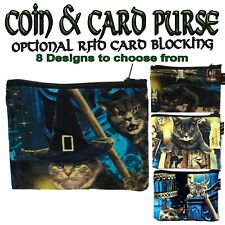 Carteira de dinheiro e moeda bruxa gato dinheiro 100% algodão tecido caveira Ouija comprar usado  Enviando para Brazil