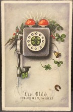 Vecchia cartolina augurale usato  Torino