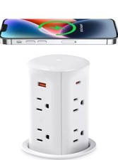 Receptáculo de bancada pop-up ANNQUAN 3" com 4 portas USB 15W sem fio... comprar usado  Enviando para Brazil