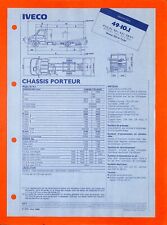 IVECO / FICHE TECHNIQUE / DAILY 49 - 10 . 1  / CHASSIS PORTEUR de 1989 comprar usado  Enviando para Brazil
