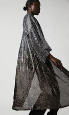 Usado, Kimono Free People Party On Sequin prata metal bronze frente aberta sistema operacional novo sem etiquetas $168 comprar usado  Enviando para Brazil