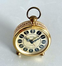 Usado, Relógio despertador de viagem Europa vintage 2 joias mesa década de 1950 ouro comprar usado  Enviando para Brazil