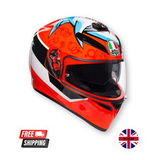 Capacete de motocicleta AGV K3 SV rosto inteiro RARO – Attack Yamaha Shark Graphic – Tamanho P comprar usado  Enviando para Brazil