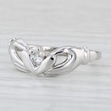Diamond claddagh ring for sale  USA