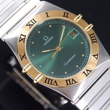 Usado, RELÓGIO MASCULINO VINTAGE OMEGA CONSTELLATION QUARTZO OURO 18K MOLDURA MOSTRADOR ESMERALDA DATA comprar usado  Enviando para Brazil