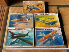LOTE DE 5 AVIÕES DE COMBATE HASAGAWA. ESCALA 1:32. Raro! Comprado há 40 anos. comprar usado  Enviando para Brazil