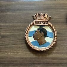 Hms nubian crest for sale  WESTON-SUPER-MARE