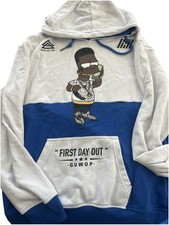 Suéter gráfico Gucci mane L azul e branco strass acento vintage comprar usado  Enviando para Brazil