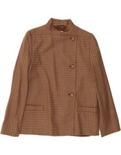Jaqueta Blazer VALENTINO Feminina 3 Botões IT 44 Marrom Médio Houndstooth CE12 comprar usado  Enviando para Brazil