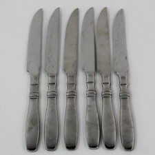 Facas serrilhadas de aço inoxidável 6 peças Reed & Barton Heritage perfeito estado Brompton, usado comprar usado  Enviando para Brazil