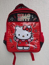 Mochila escolar Sanrio Hello Kitty 14” música vermelha bolsa de viagem bolsa de livro comprar usado  Enviando para Brazil