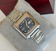 1970 Vintage Seiko 5 Automático 6119-5401 Relógio Quadrado TV Azul Genuíno 38mm comprar usado  Enviando para Brazil