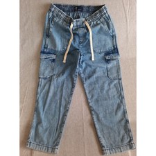 Jeans feminino Gap jeans fácil carga média azul claro elástico cintura cordão, usado comprar usado  Enviando para Brazil