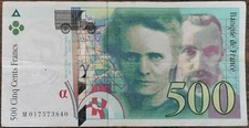 Billet 500 francs d'occasion  Aunay-sur-Odon