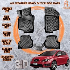 Tapetes de assoalho de carro moldados em 3D forros compatíveis com Seat Leon 2005-2012 todas as estações resistente comprar usado  Enviando para Brazil