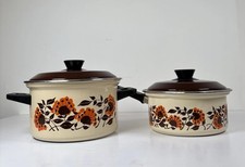 Vintage floral enamel for sale  EASTBOURNE