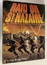 Raid On St Nazaire - (Avalon Hill, 1987) Solitaire WWII Wargame Mapa Montado comprar usado  Enviando para Brazil