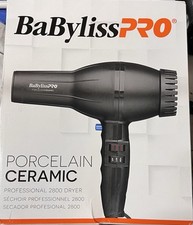 Secador de cabelo BaBylissPRO porcelana cerâmica preto profissional BABP2800, usado comprar usado  Enviando para Brazil