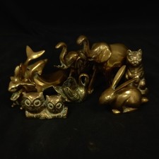 Brass animal figurines for sale  ROMFORD