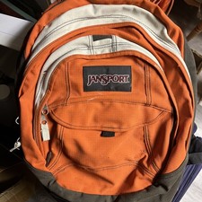 Mochila JanSport Classic laranja zíper duplo vários compartimentos vintage, usado comprar usado  Enviando para Brazil