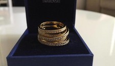 Anel espiral de cristal Swarovski genuíno tamanho 58 folheado a ouro 5032927  comprar usado  Enviando para Brazil