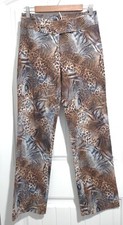 Calça jeans feminina vintage funky estampa animal veludo camurça perna reta trippy comprar usado  Enviando para Brazil