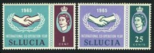 Santa Lúcia 199-200, sem marca de charneira. Michel 188-189. Ano de cooperação ICY-1965., usado comprar usado  Enviando para Brazil