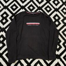 Używany, Vintage Tommy hilfiger Unisex Okrągły dekolt - Czarna bawełna Rozmiar L | oldmoney casual y na sprzedaż  PL