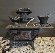 Grande Original Crescent Mini Fogão a Lenha Brinquedo de Ferro Fundido Feito Nos EUA e Acessórios  comprar usado  Enviando para Brazil
