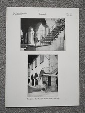 Trilho de ferro forjado na The Market House, Orta, Itália - Estampa antiga - 1928 comprar usado  Enviando para Brazil