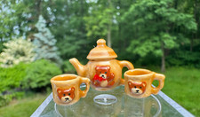 Usado, Casa de bonecas miniatura ~ Antigo ursinho de pelúcia artesanal Diane Foster 3 peças conjunto de chá de porcelana comprar usado  Enviando para Brazil