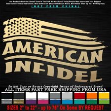Calcomanía Pegatina Infiel American Bandera Estrellas Izquierda Milicia Militar segunda mano  Embacar hacia Mexico