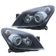 Usado, Faróis Vauxhall Astra H Mk5 preto projetor halo olhos de anjo 2004-2011 comprar usado  Enviando para Brazil