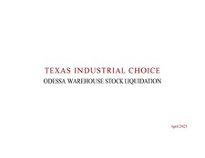 Odessa warehouse liquidation for sale  Odessa