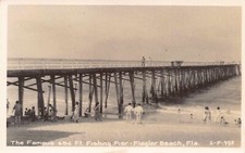 FL 1950'S RARO! FOTO REAL Florida Flagler Beach cais de pesca Flagler Beach, FL comprar usado  Enviando para Brazil