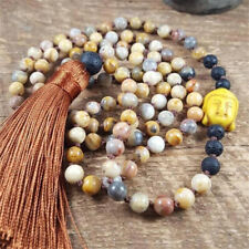 Pulseira de contas de Buda de pedra de lava ágata louca natural prática do dia de todos os santos comprar usado  Enviando para Brazil