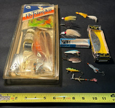 10 iscas de pesca + kit de pesca com mosca vintage limpo fechado - preço para vender (106) comprar usado  Enviando para Brazil
