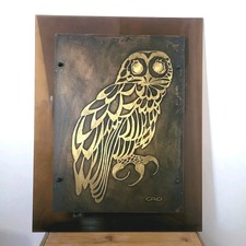 Plaque sculpture chouette d'occasion Plaque sculpture chouette d'occasion  Grasse