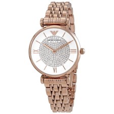 Relógio feminino Emporio Armani Glitz cristal quartzo mostrador pavê AR11244 comprar usado  Enviando para Brazil
