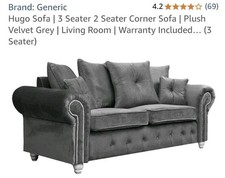 Olympia grey fabric for sale  LONDON
