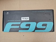 Usado, Teclado mecânico sem fio AULA F99 branco + cinza nova caixa aberta comprar usado  Enviando para Brazil