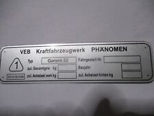 Typenschild plate schild gebraucht kaufen  Deutschland