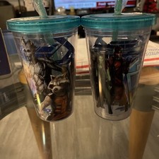Lote de 2 xícaras de acrílico com palha Guardiões da Galáxia 16 oz, usado comprar usado  Enviando para Brazil