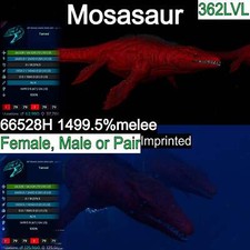 Ark Survival Ascended Pve Mosasaurus / Mosa 66528H 1499.5% impressão corpo a corpo comprar usado  Enviando para Brazil