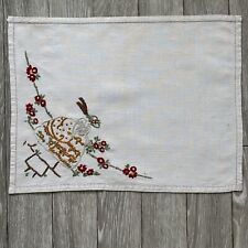 Vintage embroidered linen for sale  SUTTON