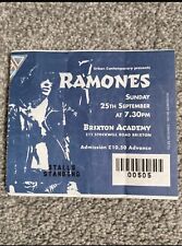 Ramones gig ticket for sale  LOWESTOFT