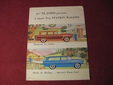 Usado, 1955 Ford Station Wagon Folheto de Vendas Folheto Catálogo Antigo Original comprar usado  Enviando para Brazil
